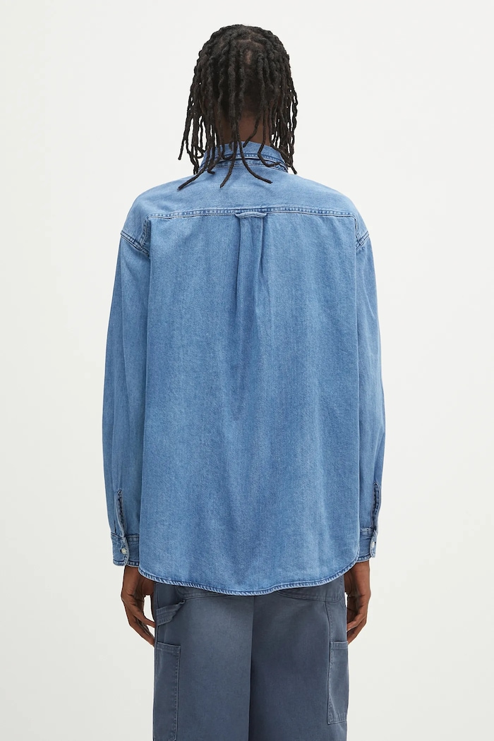 Ρούχα Τζιν πουκάμισο Carhartt WIP L/S Lucas Shirt I034525.106 μπλε