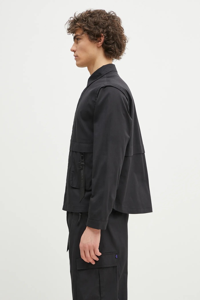 Πουκάμισο Alpha Industries Utility Overshirt 756116.03 μαύρο SS25
