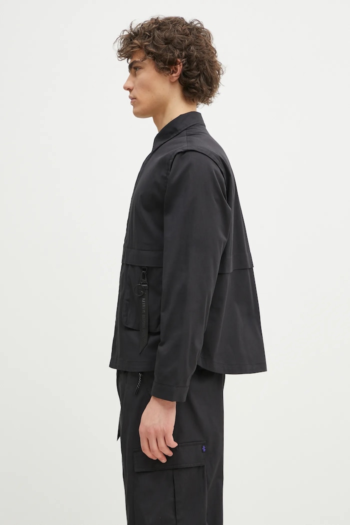Πουκάμισο Alpha Industries Utility Overshirt 756116.03 μαύρο SS25