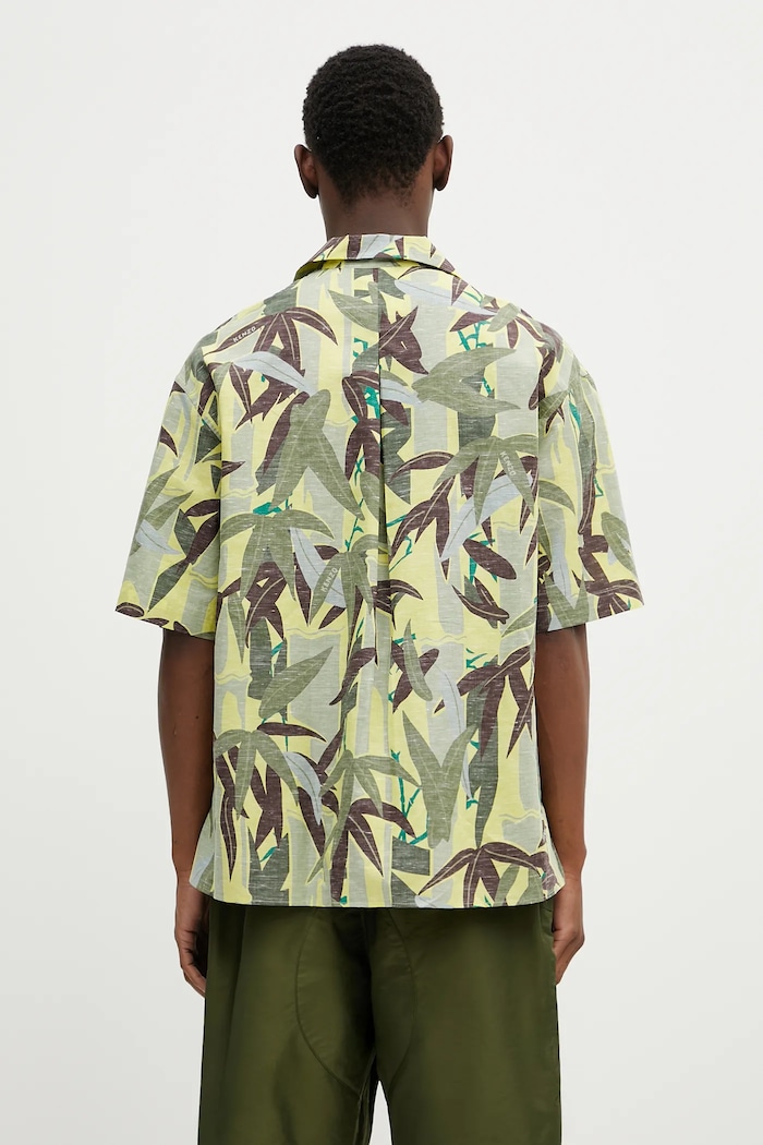 Abbigliamento Kenzo camicia in lino misto FF55CH1309P1.45 verde