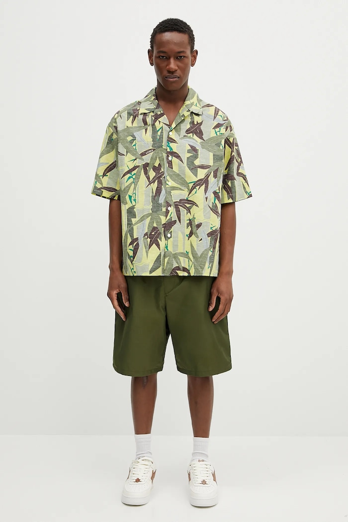 Kenzo camicia in lino misto FF55CH1309P1.45 verde