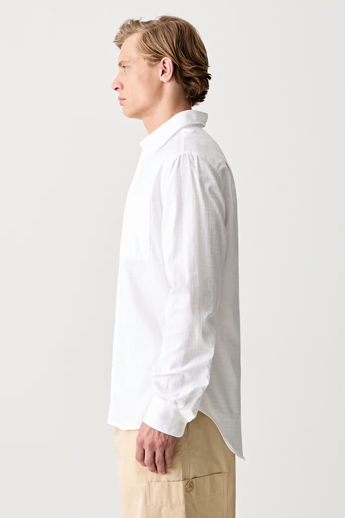 Kenzo koszula bawełniana męska FF55CH2029JA.01 biały SS25