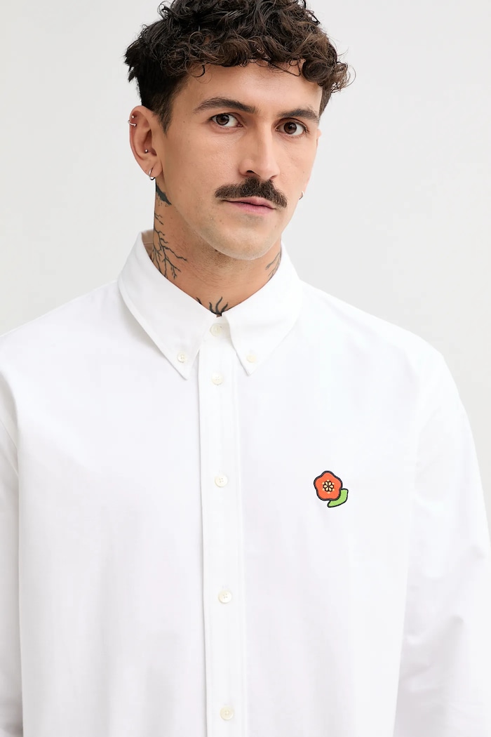 Bavlnená košeľa Kenzo biela FF55CH4109LO.01