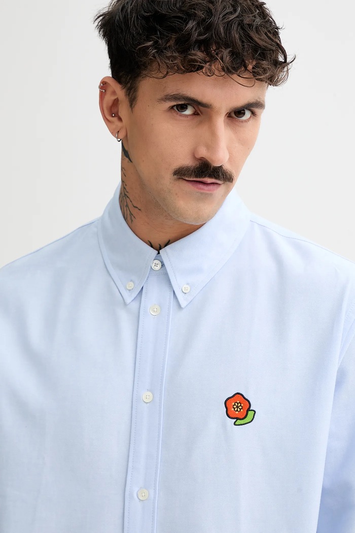 Bavlnená košeľa Kenzo modrá FF55CH4109LO.64
