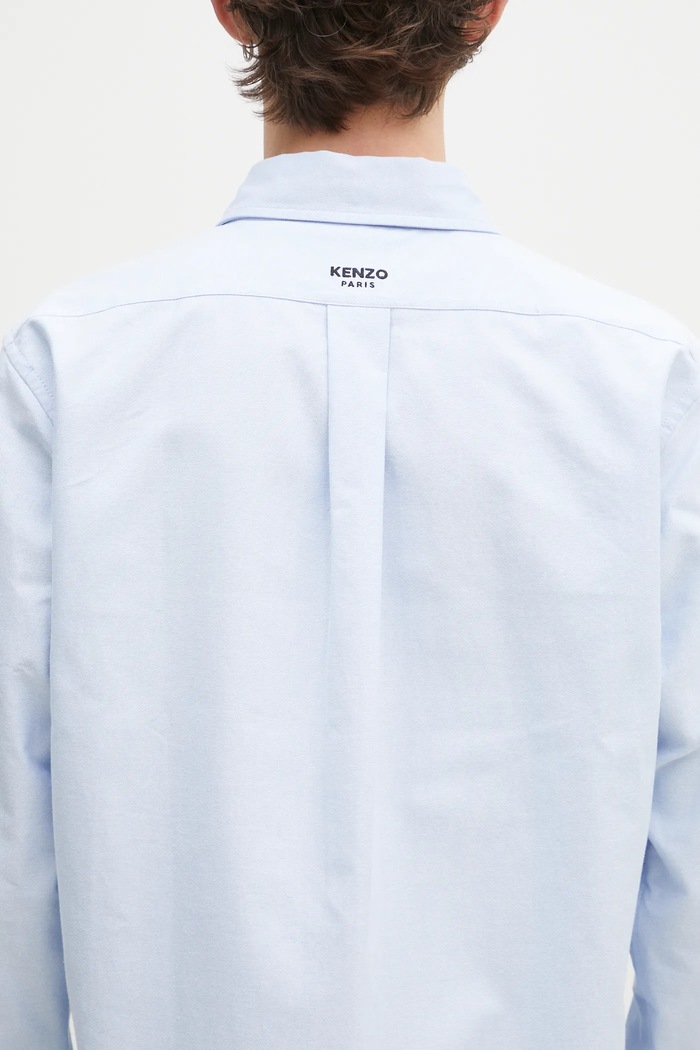 Хлопковая рубашка Kenzo голубой FF55CH4109LO.64