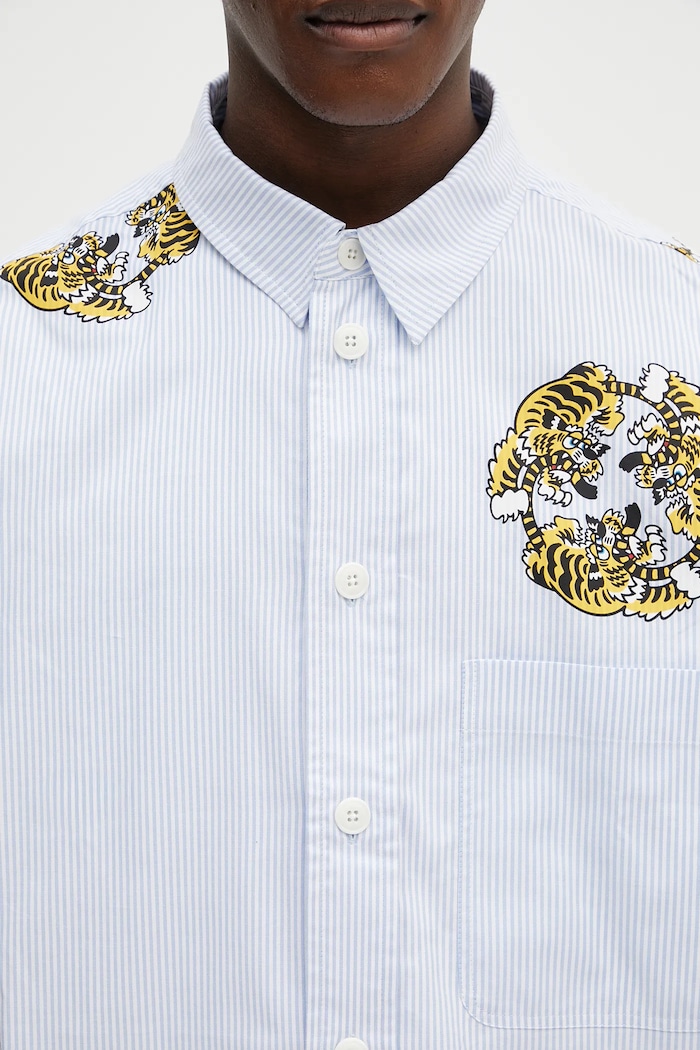 Kenzo cotton shirt blue FF55CH5039A5.64