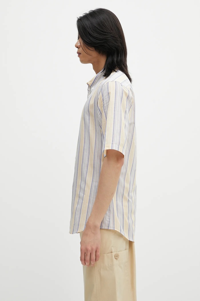 Βαμβακερό πουκάμισο Martine Rose Casual 466WS21306 κίτρινο SS25