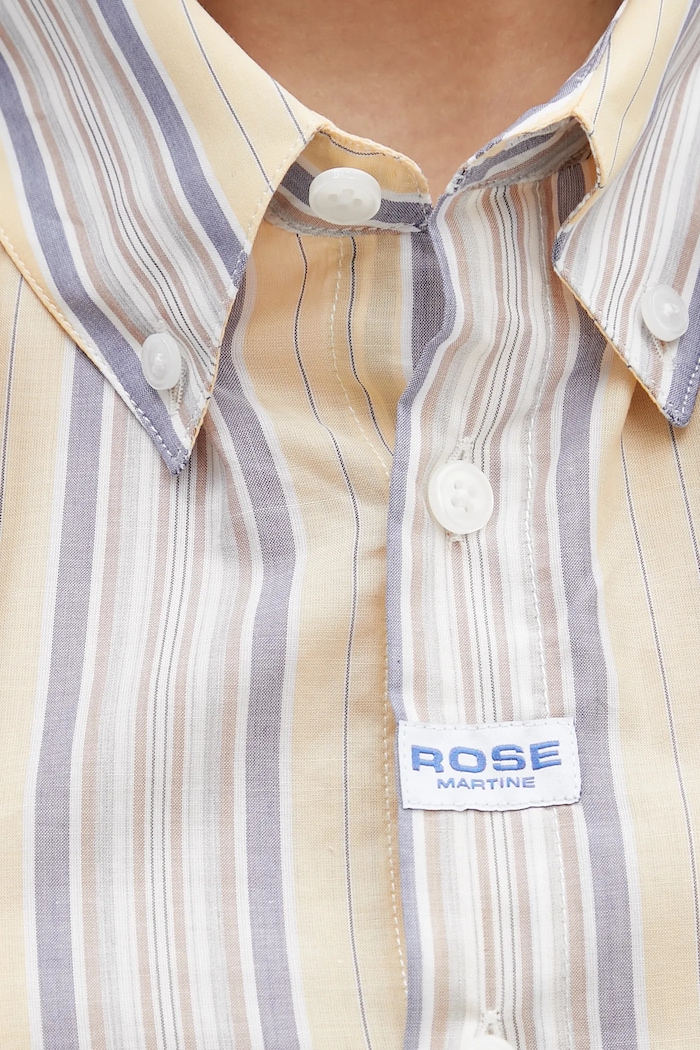 Βαμβακερό πουκάμισο Martine Rose Casual κίτρινο 466WS21306