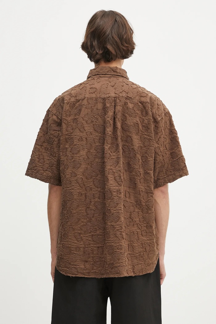 Ρούχα Πουκάμισο Norse Projects Mo Oversized Fil Coupe SS Shirt N40.0830.2033 καφέ
