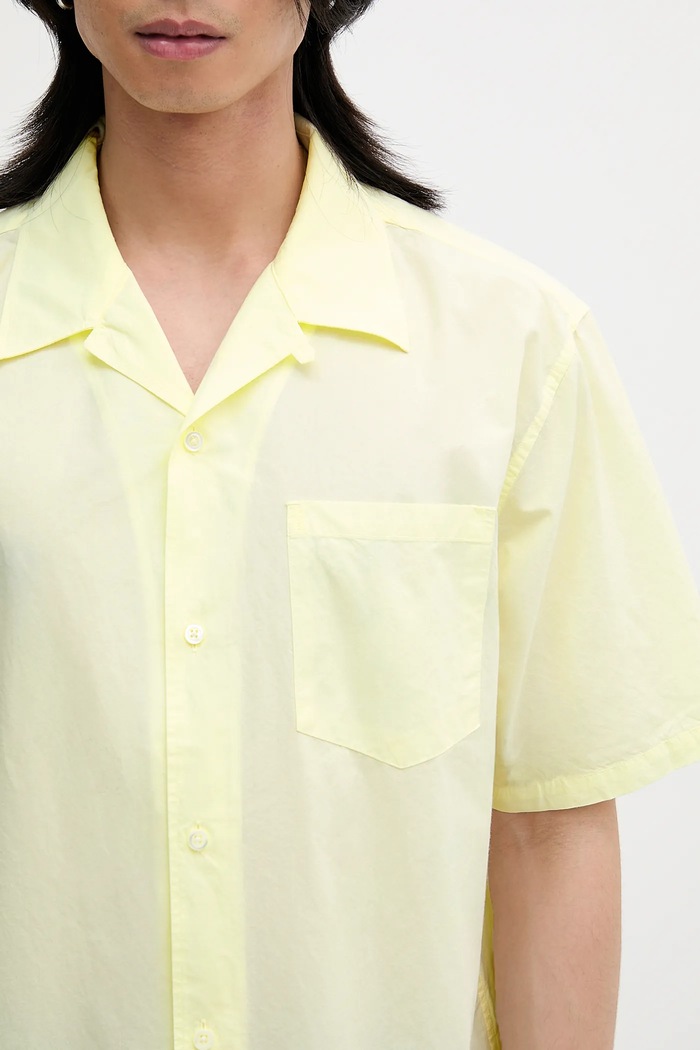 Norse Projects cămașă Carsten Cotton Tencel Shirt galben N40.0579.3043