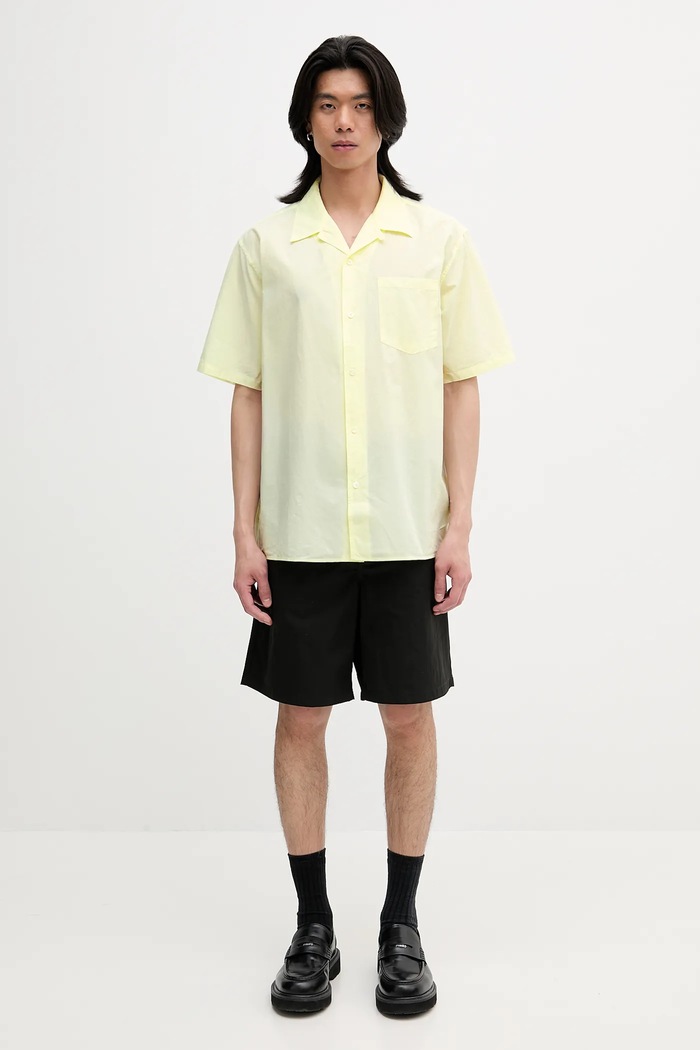 Norse Projects cămașă Carsten Cotton Tencel Shirt N40.0579.3043 galben