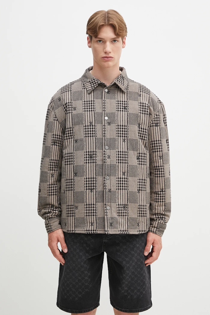 Куртка Daily Paper Quilted Shield Ls Shirt без капюшона бежевий 2511020