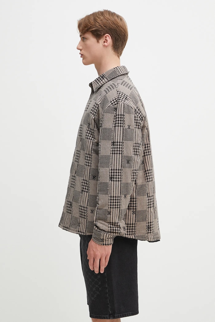 Куртка Daily Paper Quilted Shield Ls Shirt 2511020 бежевий SS25