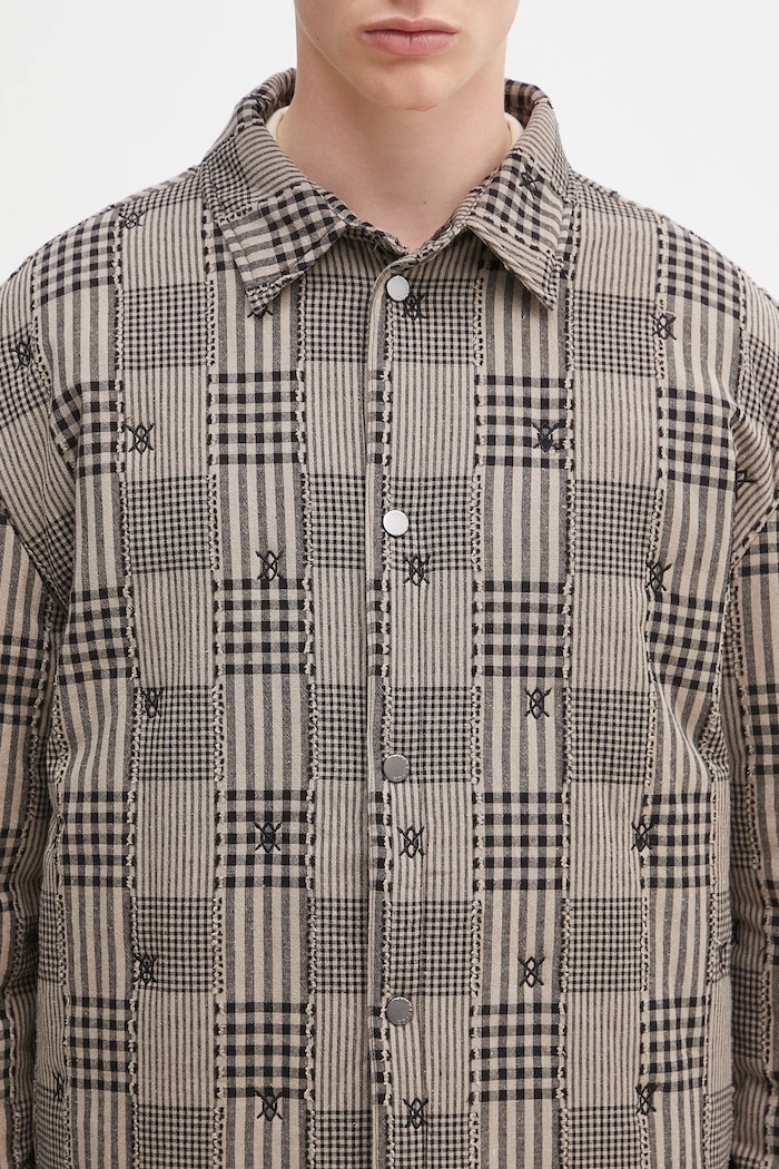 Daily Paper rövid kabát Quilted Shield Ls Shirt bézs 2511020