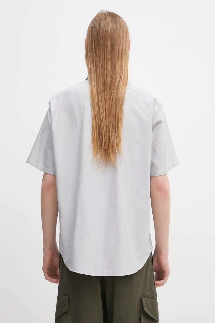 Clothing No Problemo cotton shirt SS Uniform Shirt NP4010303 gray