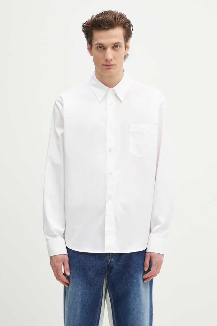 Our Legacy cotton shirt Beyond Bd cotton white M2252BW