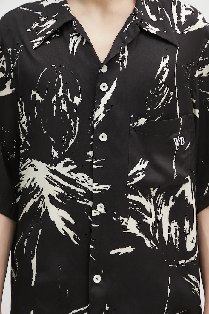 Wales Bonner shirt Highlife Bowling black MS25SH08.VI05.9900