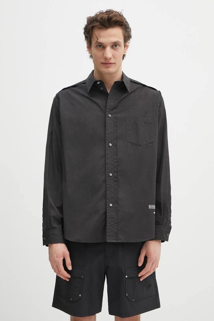 Βαμβακερό πουκάμισο Undercover Shirt/blouse χαλαρό μαύρο UP1E4410