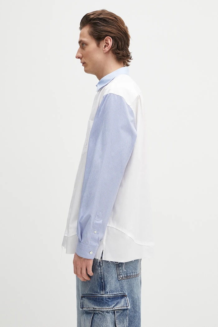 Βαμβακερό πουκάμισο AMBUSH Layered Shirt 12115296 λευκό SS25