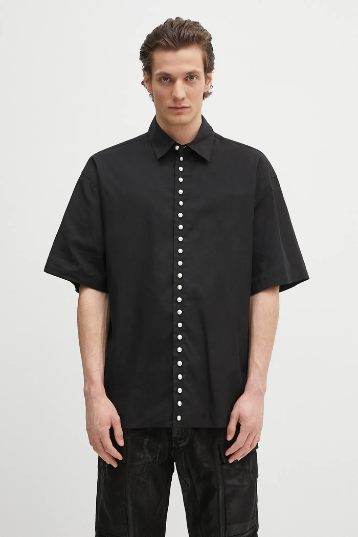 Košeľa AMBUSH Pearl Button Shirt relaxed čierna 12115313