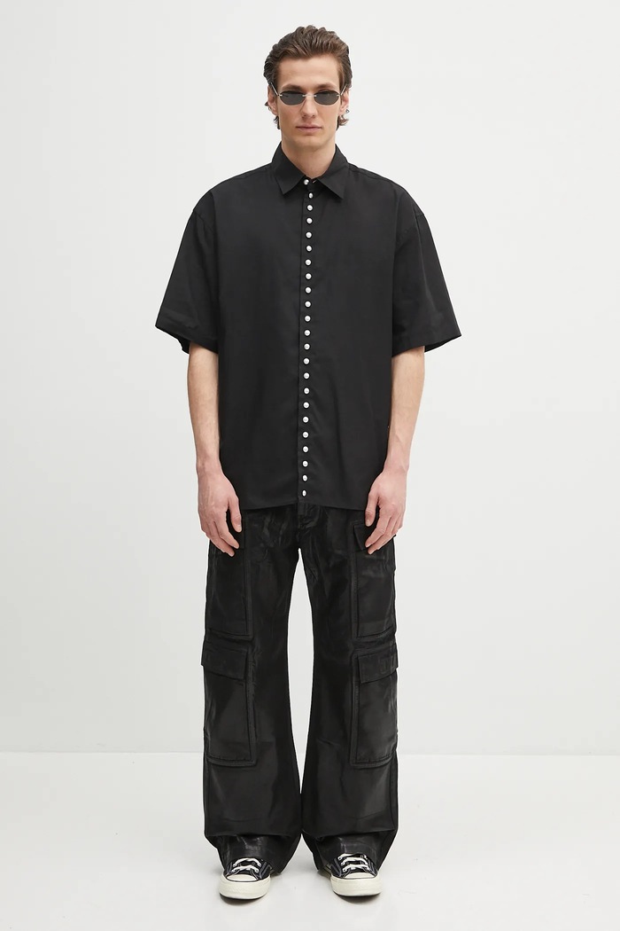 Košeľa AMBUSH Pearl Button Shirt 12115313 čierna