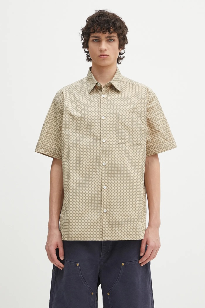 A.P.C. Chemisette Ross shirt cotton Men's beige COHFY.H12541