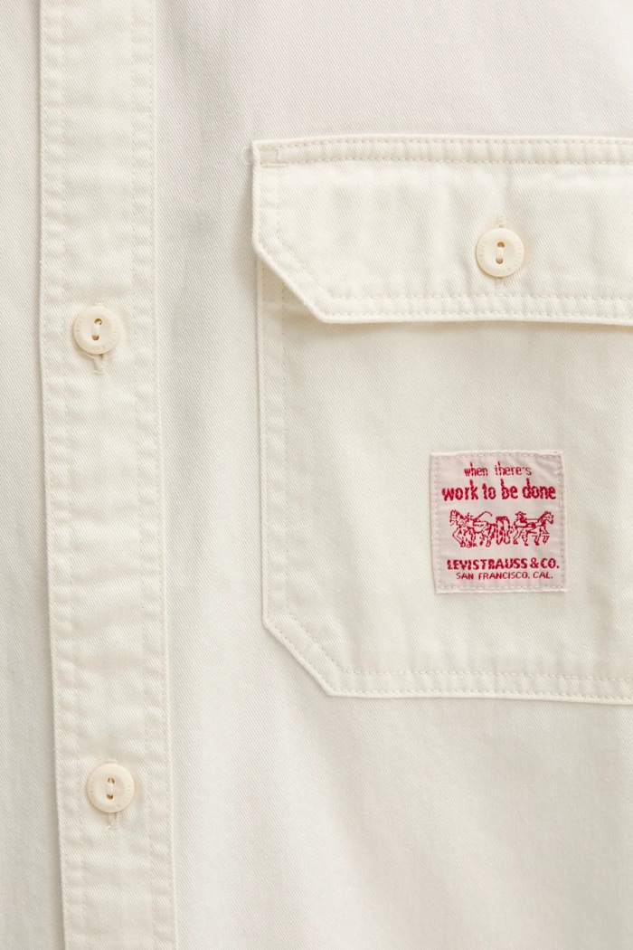 Bombažna srajca Levi's SS DALTON WORKER WW 001TA bež