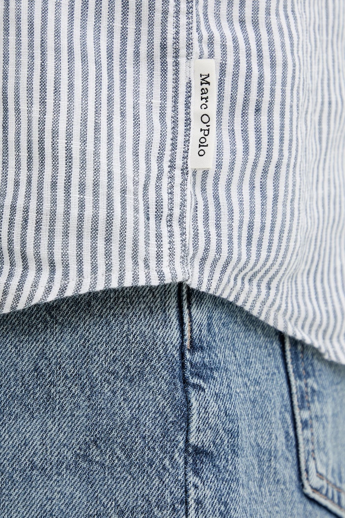 Marc O'Polo koszula lniana M24737242090 granatowy