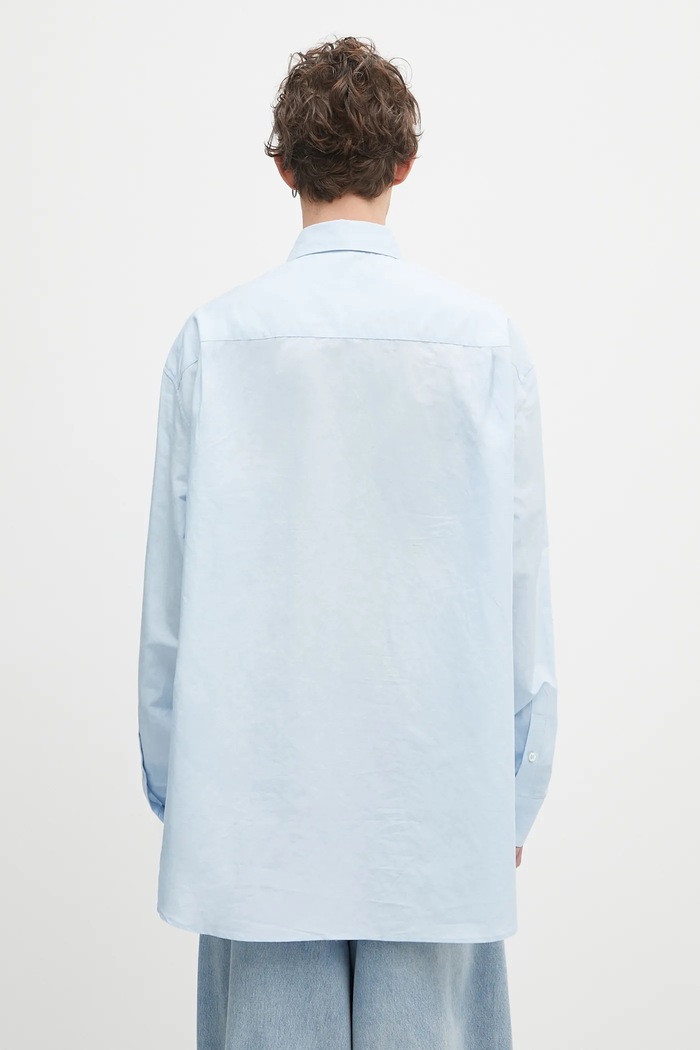 Odzież JW Anderson koszula bawełniana Window Embroidery SH0352.PG1698.804 niebieski