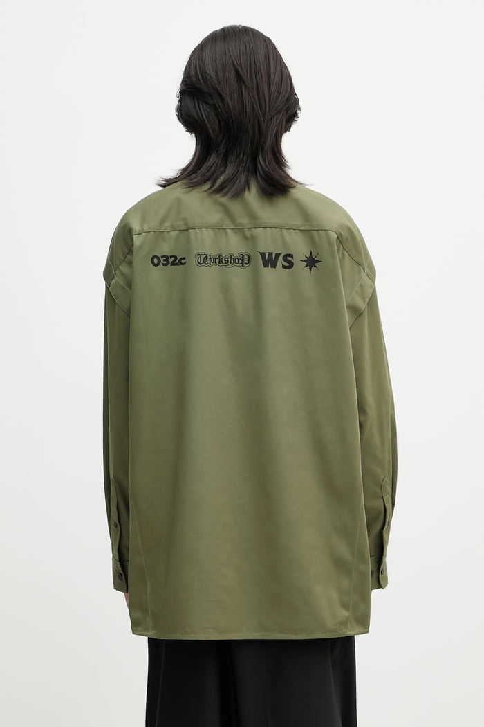 Abbigliamento 032C camicia 'Steaming: Optional' S25.URW.1306.400 verde