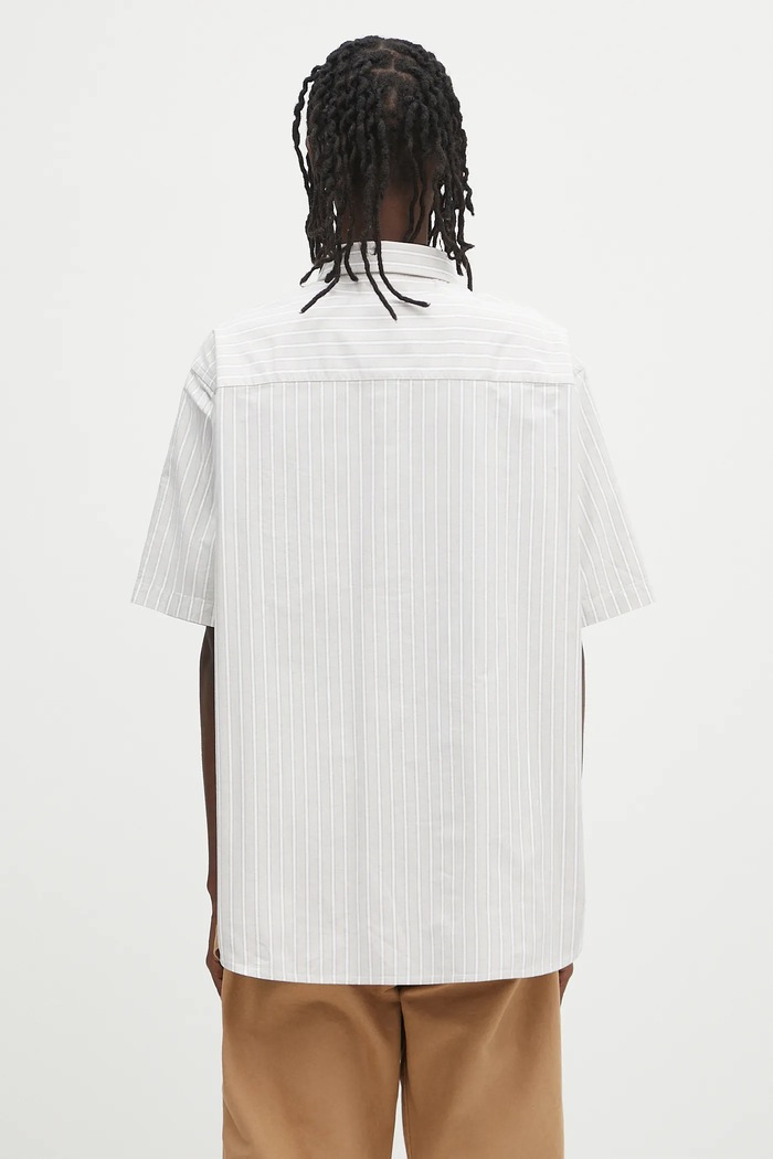 Ρούχα Βαμβακερό πουκάμισο AAPE Now Short AAPSRM8517XXO μπεζ