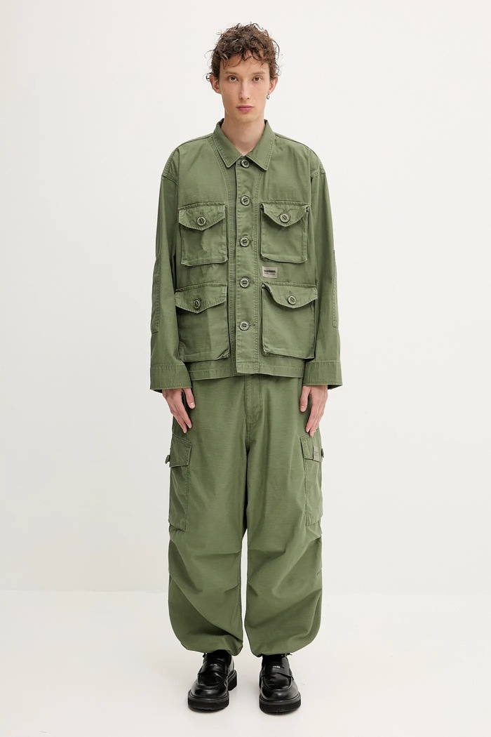 NEIGHBORHOOD cotton shirt Bdu Shirt Ls 251SPNH.SHM04 green
