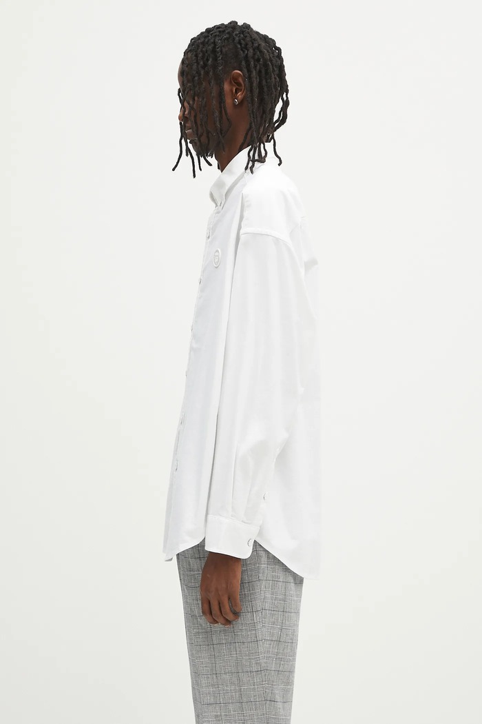 Памучна риза AAPE Now Long Sleeve AAPSTM8496XXN бял SS25