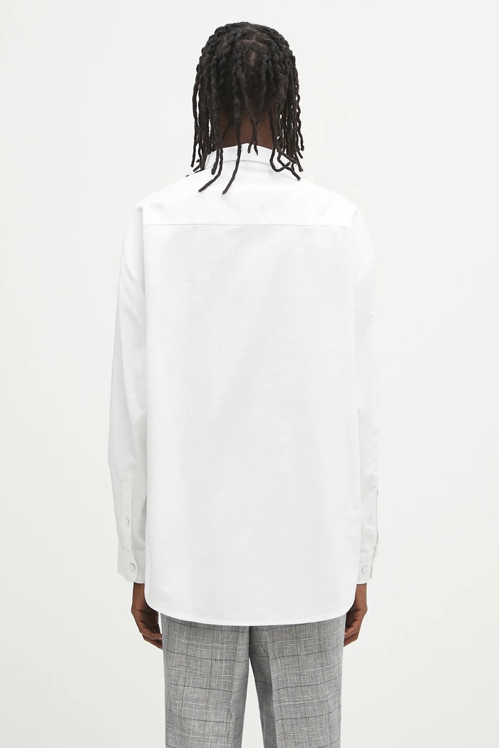 Дрехи Памучна риза AAPE Now Long Sleeve AAPSTM8496XXN бял
