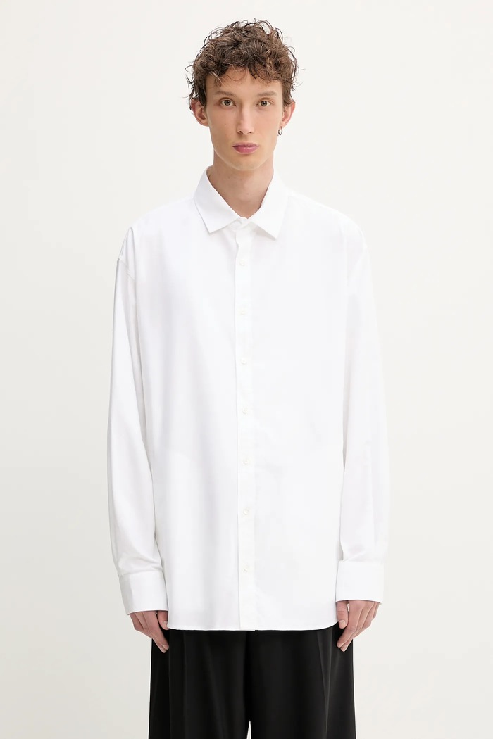 DARKPARK cotton shirt Damon relaxed white MSH07.FAC82