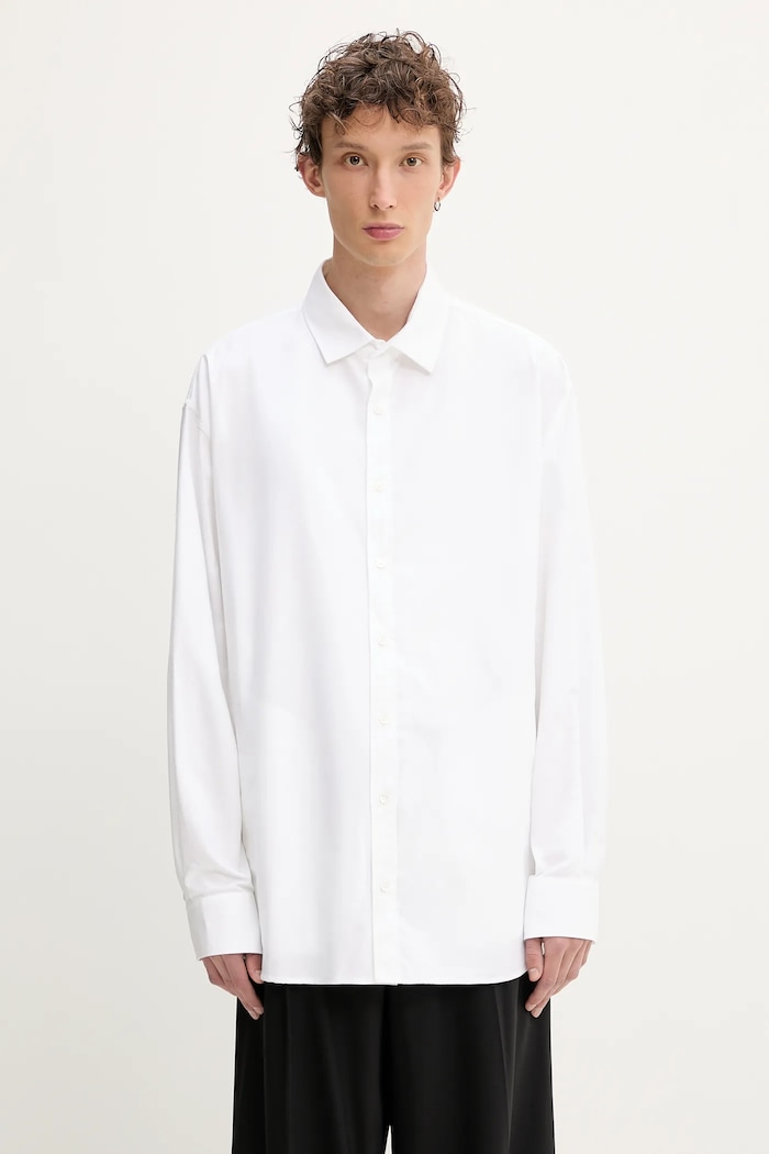 DARKPARK cotton shirt Damon relaxed white MSH07.FAC82