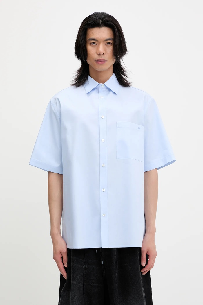 DARKPARK cotton shirt Vale cotton blue MSH04.FAC14