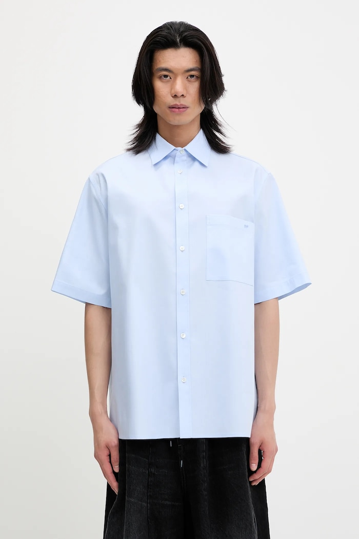 DARKPARK cotton shirt Vale cotton blue MSH04.FAC14
