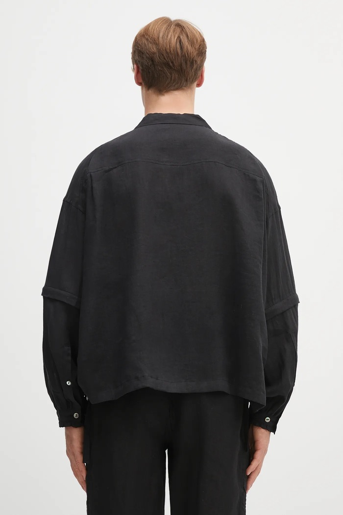 Undercover camicia di lino Shirt blouse UC1E4408.1 nero SS25