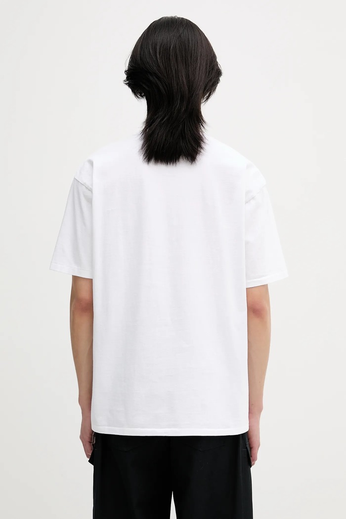Одежда Хлопковая футболка Wacko Maria washed heavy weight 25SS.WMT.WT04 белый