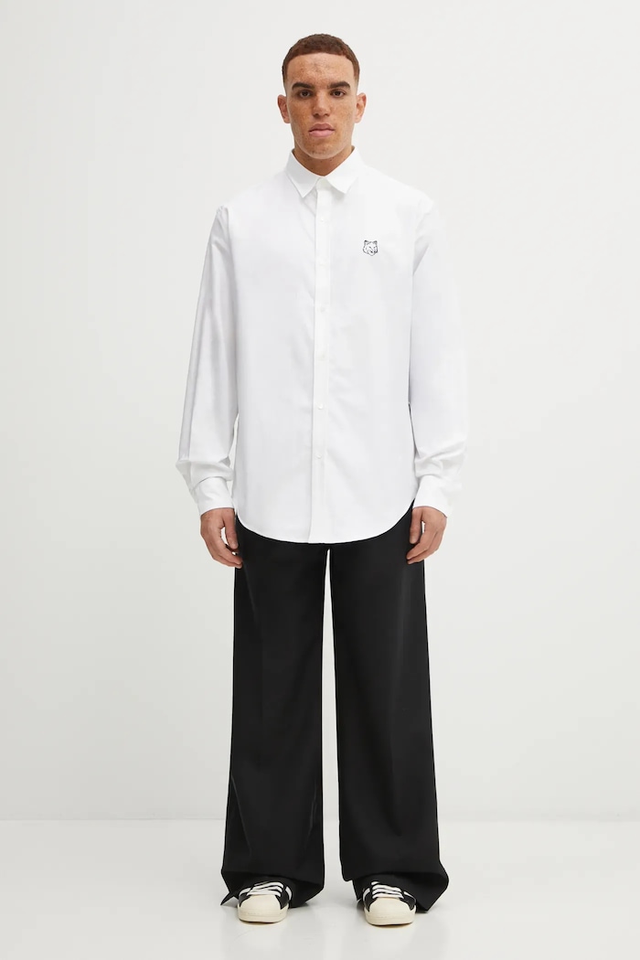Maison Kitsuné koszula bawełniana Contour Fox Head Skate MM00405WC5012 biały