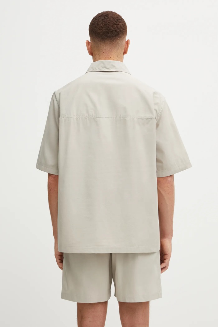 Odzież Maison Kitsuné koszula Short Sleeve OM00429WW9020 beżowy
