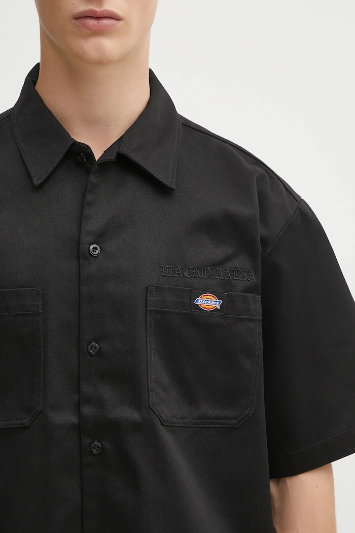 Wacko Maria cămașă DICKIES / WORK SHIRT ( TYPE-1 ) negru 25SS.WMS.DC01