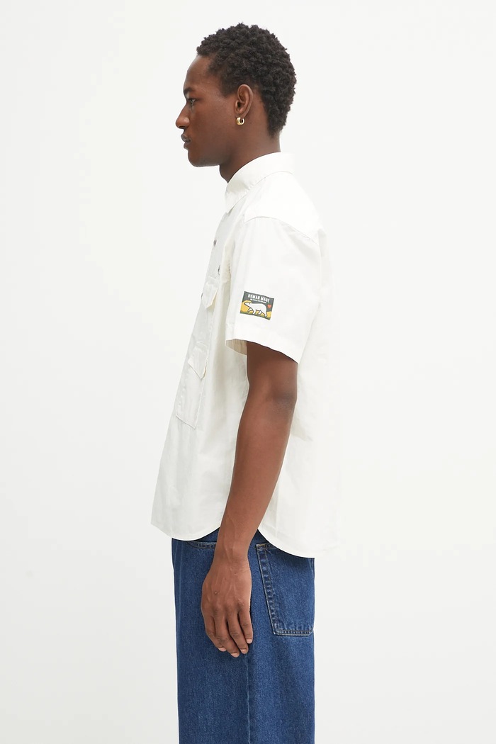 Human Made camicia in cotone Woven HM29SH020 beige SS25