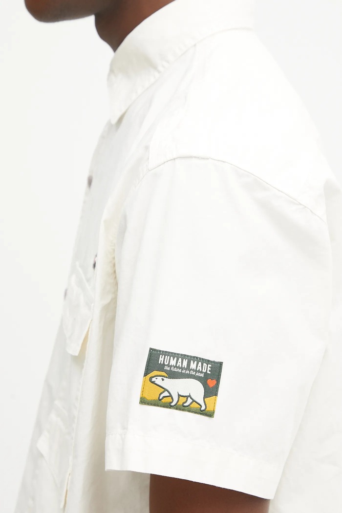 Human Made camicia in cotone Woven HM29SH020 beige