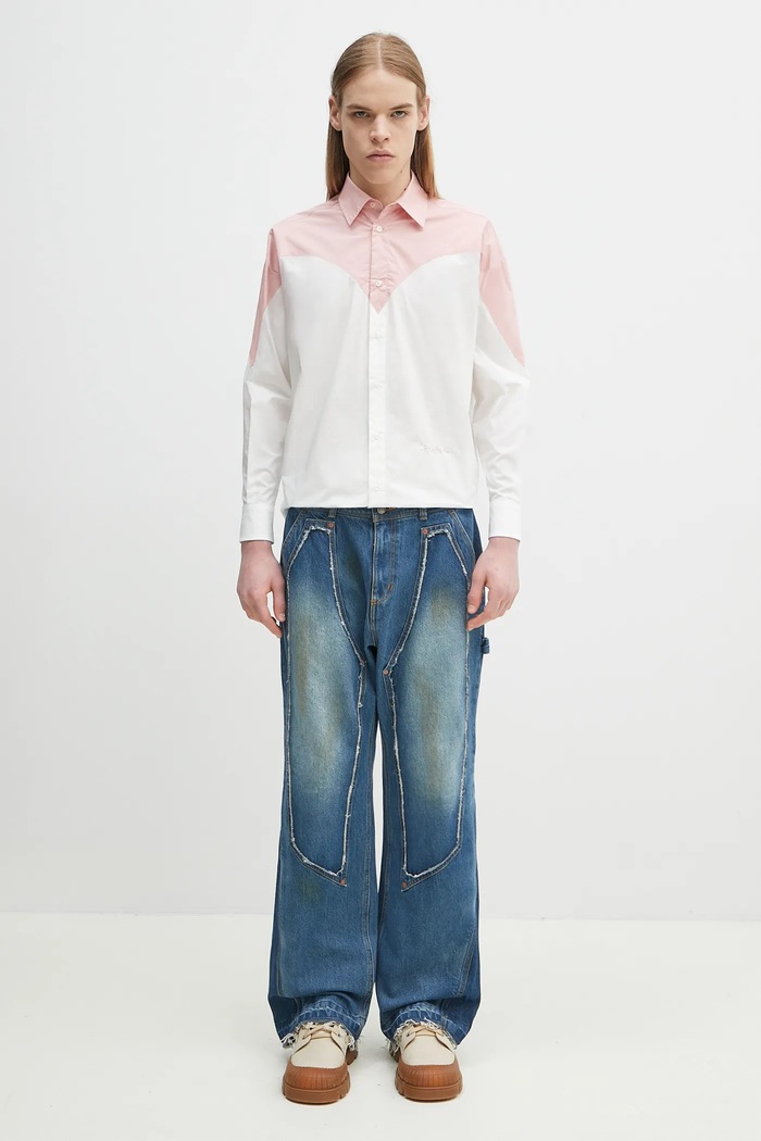 Fiorucci koszula bawełniana Embroidered Heart Relaxed Fit U02SPTLO055CO02PN02