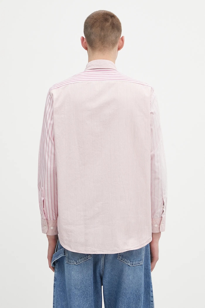 Aries camicia in cotone Patchwork LS Shirt AR4012003 rosa