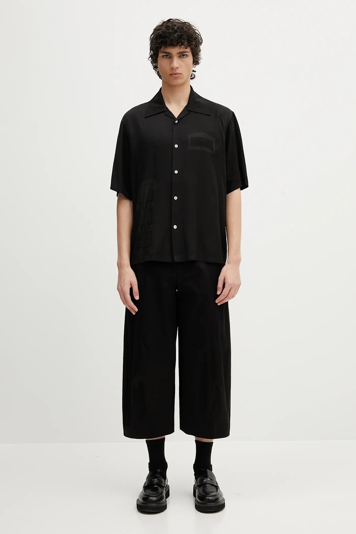 Aries shirt Ancient Column Satin Viscose Hawaiian Shirt AR4080003