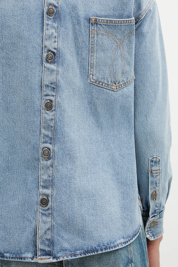 Fiorucci denim shirt Open Back Embroidered Denim W02SMDSI390DN01DN01
