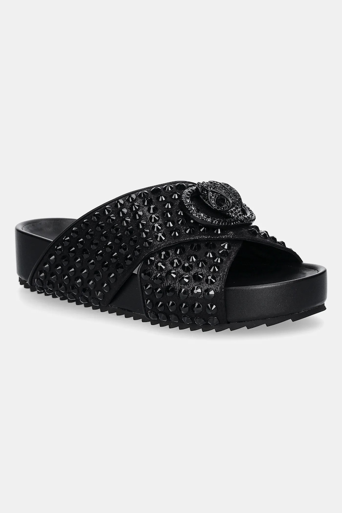 Šľapky Kurt Geiger London Chelsea Cross Strap Dr textilný čierna 3973109609.BLACK